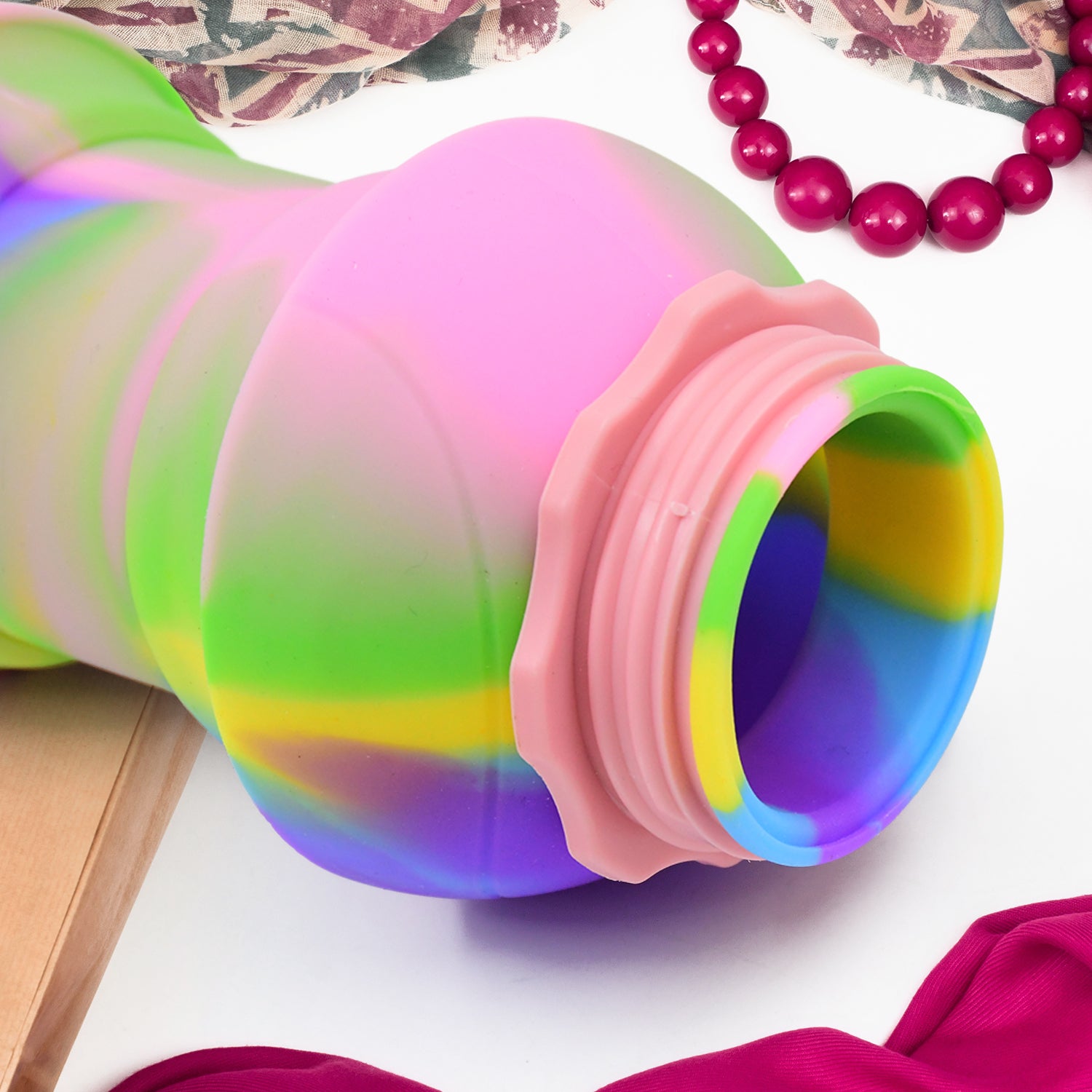 Flexible Collapsible Silicone Sports Water Bottle (260 Ml  20 Cm Folding) Flexible Collapsible Silicone Sports Water Bottle (260 Ml  20 Cm Folding)